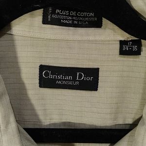 sold VNTG DIOR Monsieur Dress Shirt 17 in' 34-35 in'